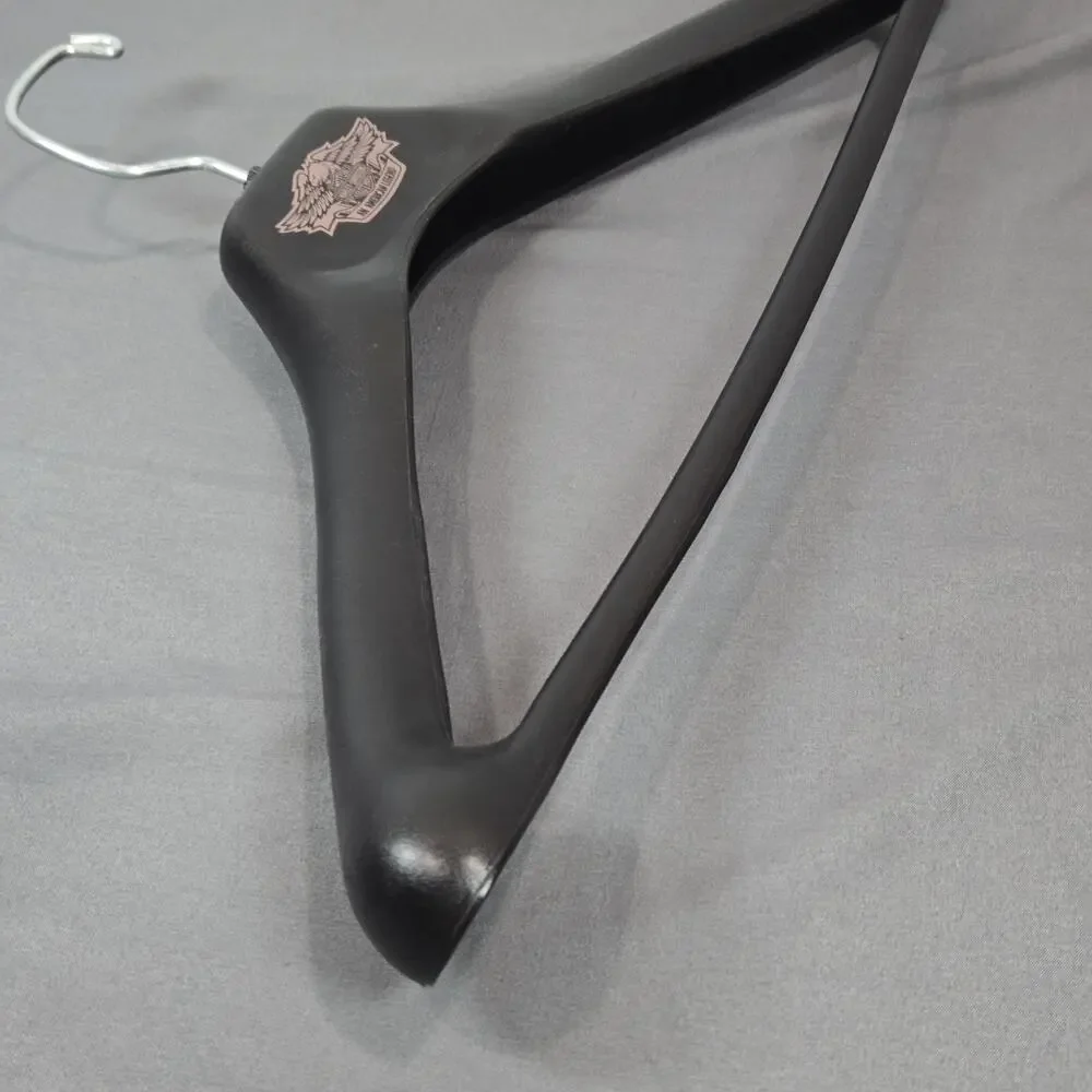 Harley Davidson Clothes Heavy Coat Jacket Hanger Batts Korea Black Plastic Vtg